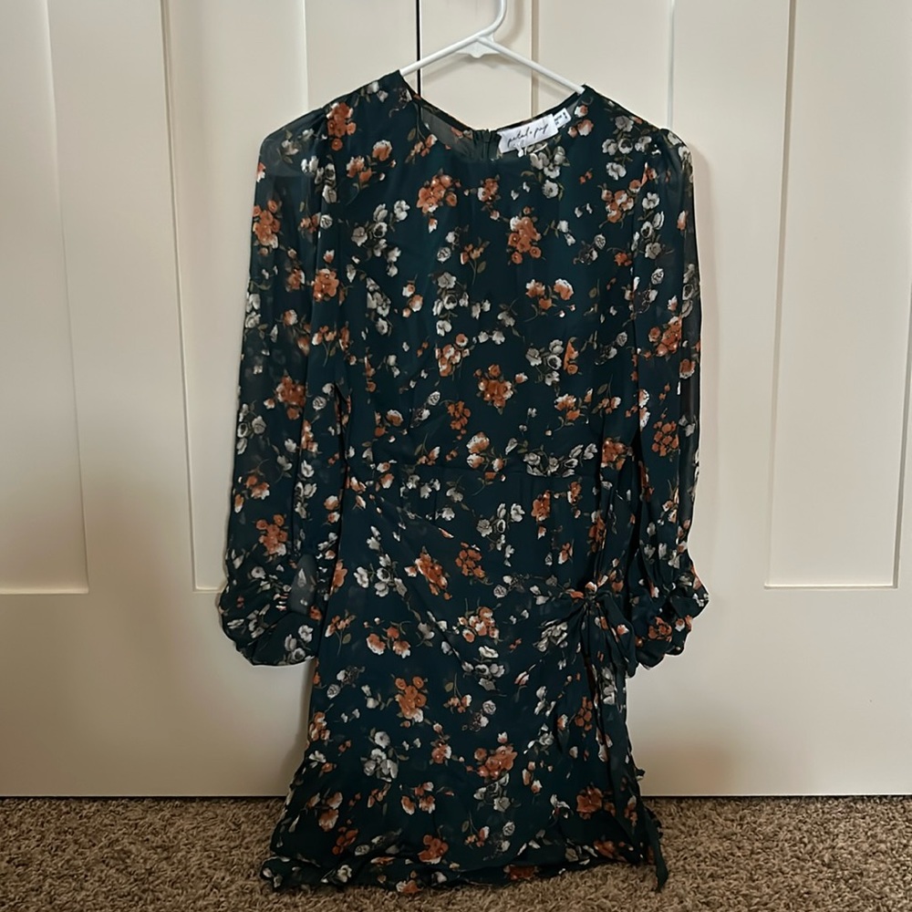 Petal & Pup Dark Teal Floral Dress
